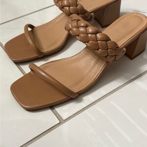 Sincerely Jules Tan Braided Heels